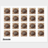Bean Lover koffiebonen esthetisch Vierkante Sticker (Vel)