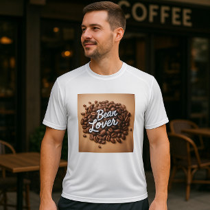 Bean Lover koffiebonen Mannen Actief T-shirt