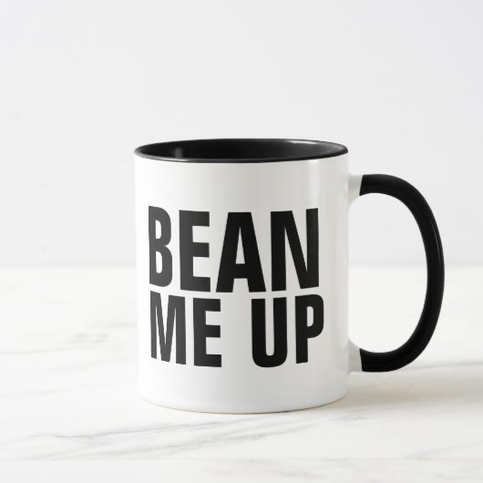 BEAN ME UP, Grappige koffiekopjes Mok (Rechts)