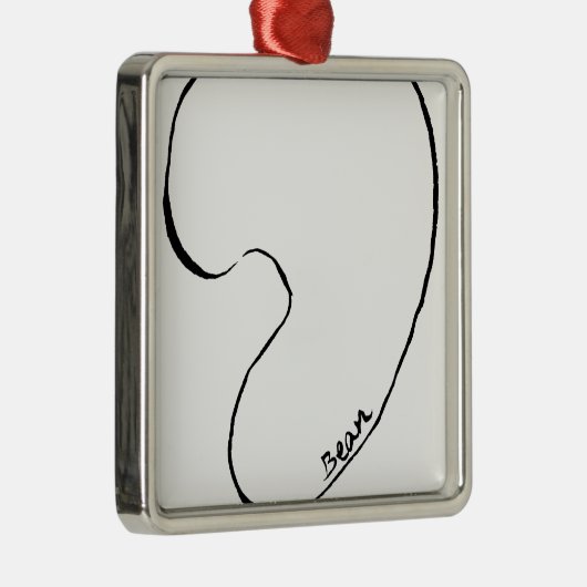 Bean Metalen Ornament (Rechts)