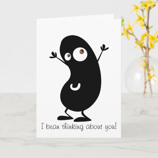 Bean mist je kaart (Gele Bloem)