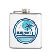 Bean Point Beach Florida Palm Tree Vogels Heupfles (Voorkant)
