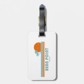 Bean Point Beach Florida Sun Palm Trees Bagagelabel (Achterkant verticaal)