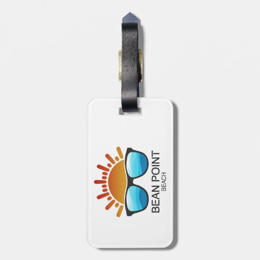 Bean Point Beach Florida zonnebril Bagagelabel (Achterkant verticaal)