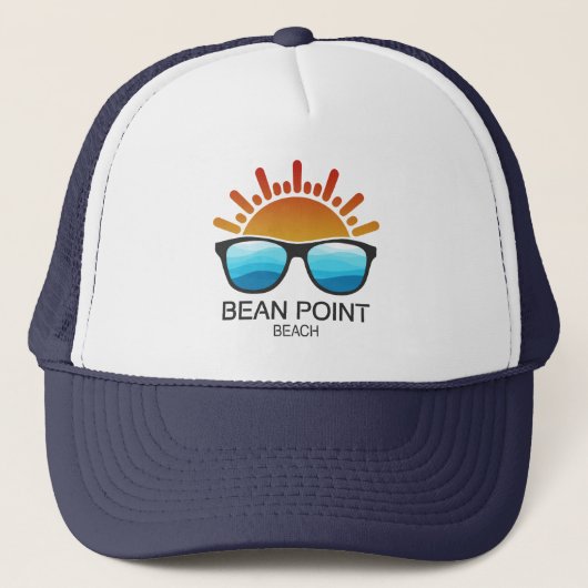 Bean Point Beach Florida zonnebril Trucker Pet (Voorkant)