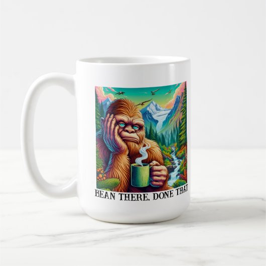 Bean There, Done That - Grappig Bigfoot-ontwerp Koffiemok (Links)