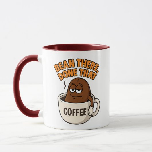 Bean There, Done That - Grappig Koffie Mok Ontwerp (Links)