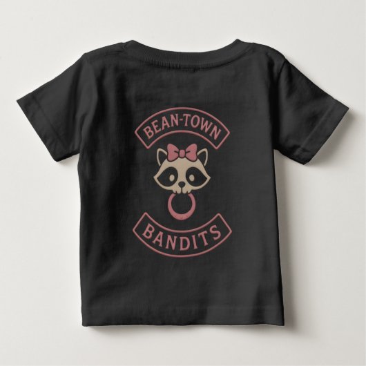 Bean-Town Bandit T-shirt voor kinderen Roze (Achterkant)