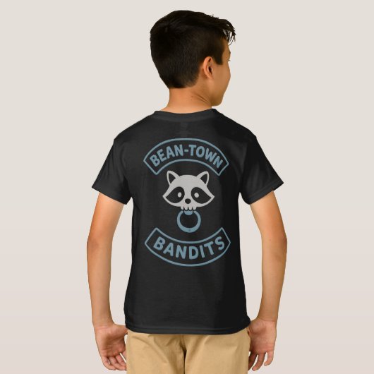 Bean-Town Bandits T-shirt voor kinderen - Blauw (Achterkant volledig)
