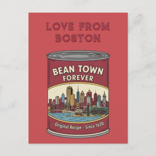 Bean Town Voor altijd Boston Briefkaart (Voorkant)