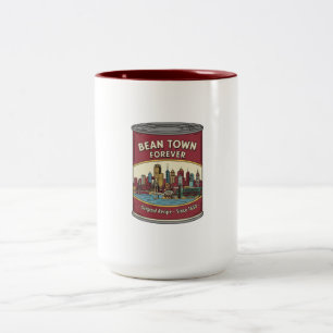 Bean Town Voor altijd Boston Tweekleurige Koffiemok
