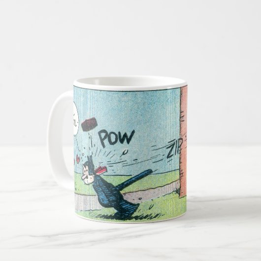 "Beande door een Brick" Wraparound Afbeelding Mok (Voorkant links)