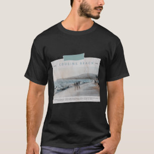 beangstigde neven strand ansichtkaart t-shirt