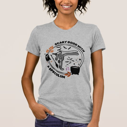 Beangstigend goed met een speculum. t-shirt (Voorkant)