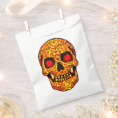 Beangstigende Halloween schedel met rode ogen Bedankzakje (Geknipt)