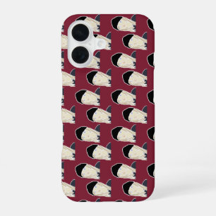 beanie boy patroon rood iPhone 16 hoesje