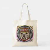Beanie Bulldog boodschappentas Tote Bag (Achterkant)