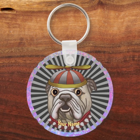 Beanie BullDog sleutelhanger (Voorkant)