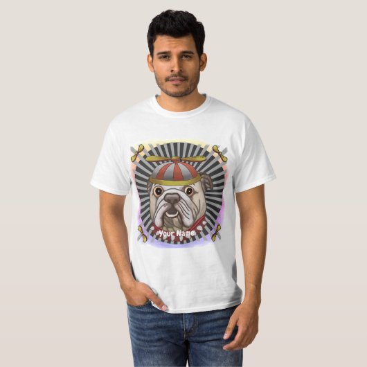 Beanie Bulldog T-shirt (Voorkant volledig)