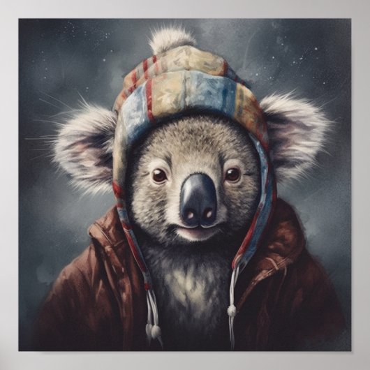 Beanie Bunch Koala Wintermuts Poster (Voorkant)