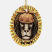 Beanie Lion Keramisch Ornament (Rechts)