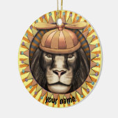 Beanie Lion Keramisch Ornament (Links)