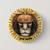 Beanie Lion Ronde Button 5,7 Cm (Voorkant)