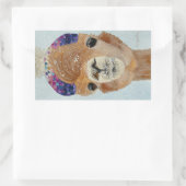 Beanie Llama Rechthoekige Sticker (Tas)