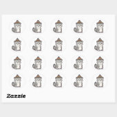 Beanie Luipaard Ronde Sticker (Vel)
