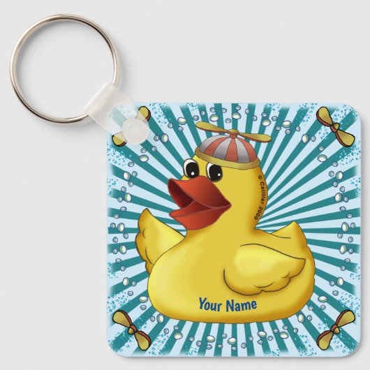 Beanie Pet Rubber Duck Sleutelhanger (Voorkant)