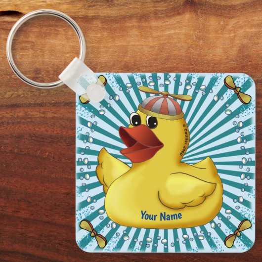 Beanie Pet Rubber Duck Sleutelhanger (Voorkant)