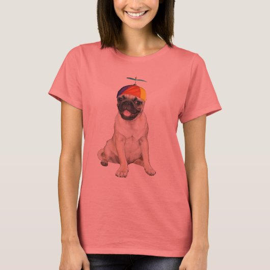 Beanie Pug T-shirt (Voorkant)