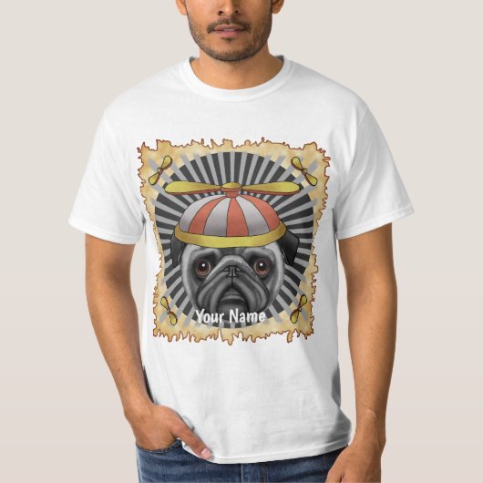 Beanie Pug t-shirt (Voorkant)