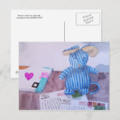 Beanie schrijft zijn briefkaarten (Voorkant / Achterkant)