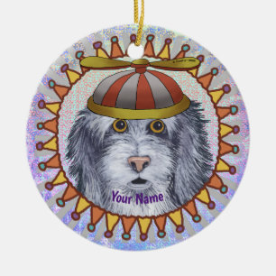 Beanie Sheep Dog, aangepaste naam Keramisch Ornament