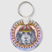 Beanie Sheep Dog sleutelhanger (Voorkant)