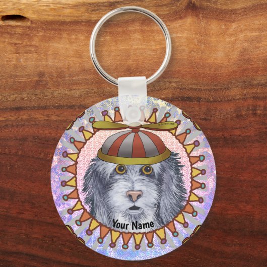 Beanie Sheep Dog sleutelhanger (Voorkant)