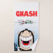 Beano Gnasher "Jaws" parodie badhanddoek 🛁 (Badhanddoek)