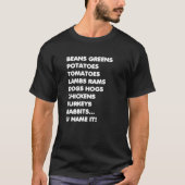 Beans Greens Potatoes U Name It Grateful Thanksgiv T-shirt (Voorkant)