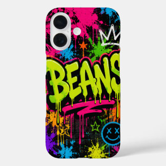 BEANS Neon Graffiti Straatkunst iPhone 16 Hoesje