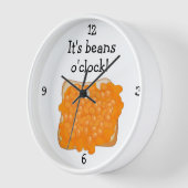 Beans O-Clock, leuk eten grafisch groots klok (Hoek)