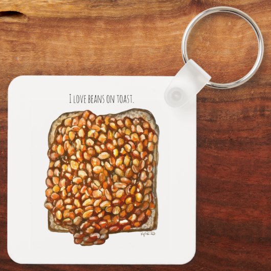 Beans on Toast Sleutelhanger (Achterkant)