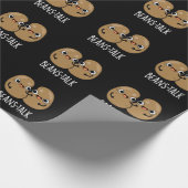 Beans Talk Funny Veggie Bean Pun Dark BG Cadeaupapier (Hoek)