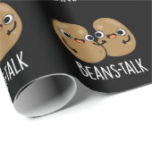 Beans Talk Funny Veggie Bean Pun Dark BG Cadeaupapier (Rol Hoek)