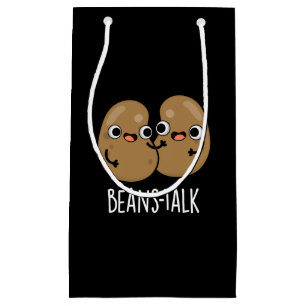 Beans Talk Funny Veggie Bean Pun Dark BG Klein Cadeauzakje