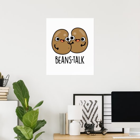 Beans Talk Funny Veggie Bean Pun Poster (Thuiskantoor)