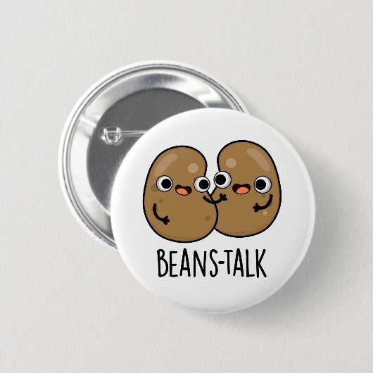 Beans Talk Funny Veggie Bean Pun Ronde Button 5,7 Cm (Voorkant /achterkant)
