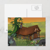 Beanstalk Cottage-Cartoon Briefkaart (Voorkant / Achterkant)