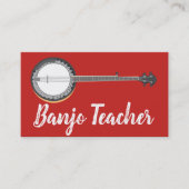 Beantown Banjo Teacher Personalize Visitekaartje (Voorkant)