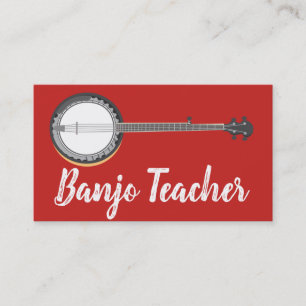 Beantown Banjo Teacher Personalize Visitekaartje